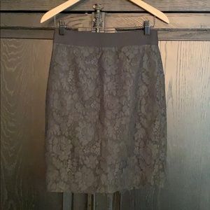 J.Crew | Black corded lace pencil skirt 💣